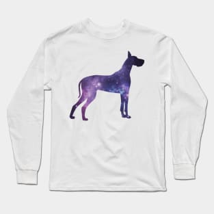 great dane galaxy dog Long Sleeve T-Shirt